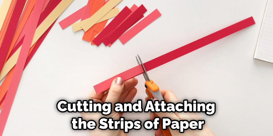 Cutting and Attaching the Strips of Paper