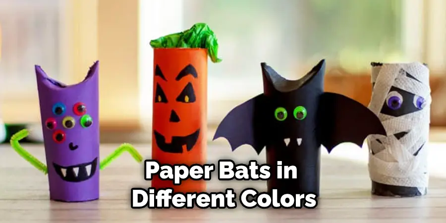 Paper Bats in Different Colors