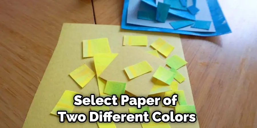 Select Paper of Two Different Colors
