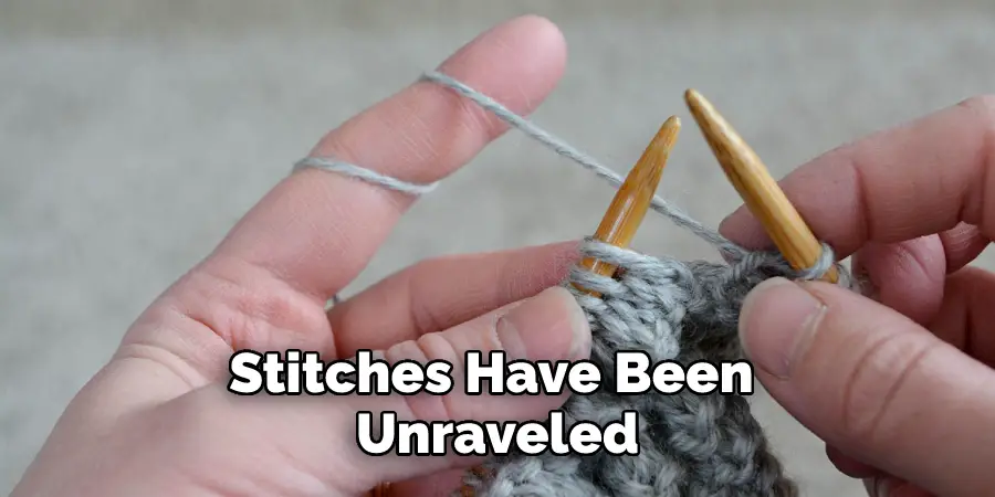 Stitches Have Been Unraveled
