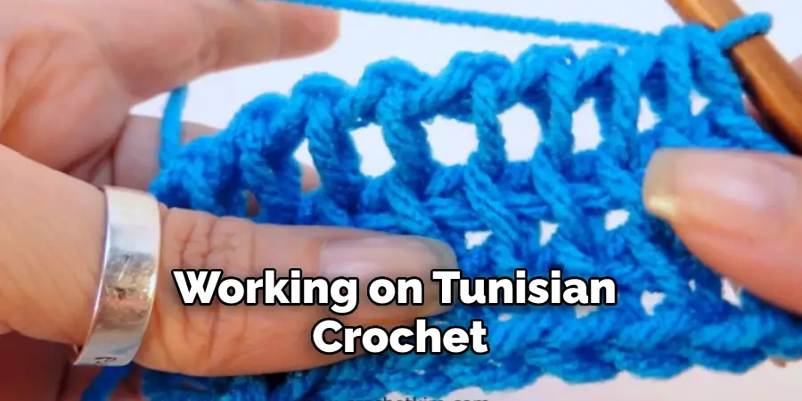 Working on Tunisian Crochet