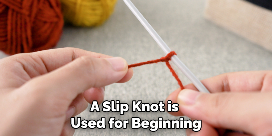 A Slip Knot is Used for Beginning