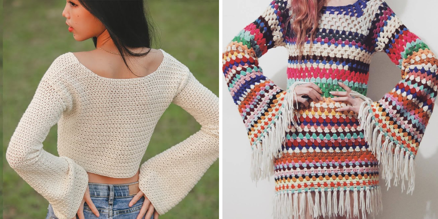 How to Crochet Bell Sleeves