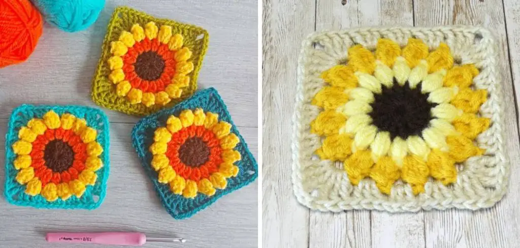 How to Crochet a Sunflower Square