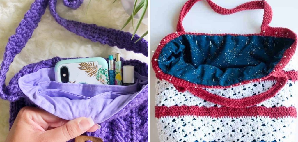 How to Line a Crochet Bag With Fabric