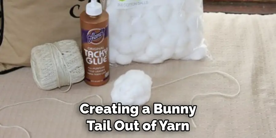 Creating a Bunny Tail Out of Yarn