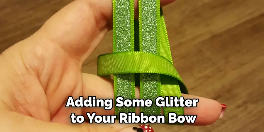Adding Some Glitter to Your Ribbon Bow