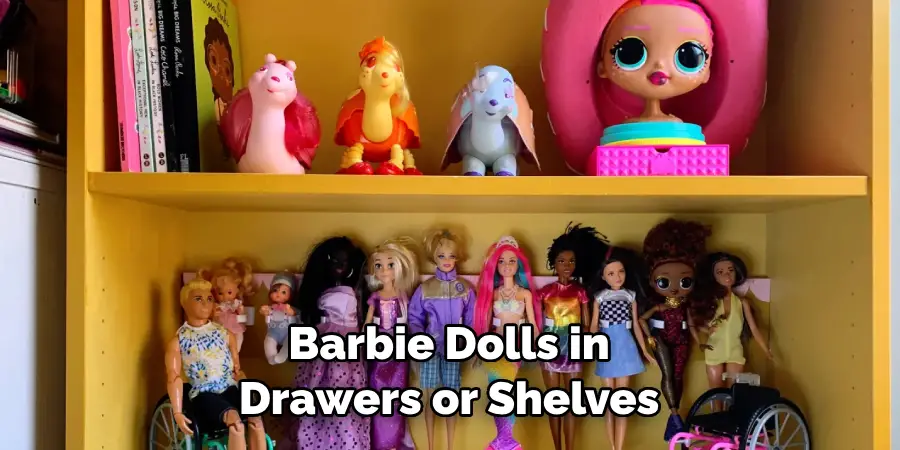 Barbie Dolls in Drawers or Shelves