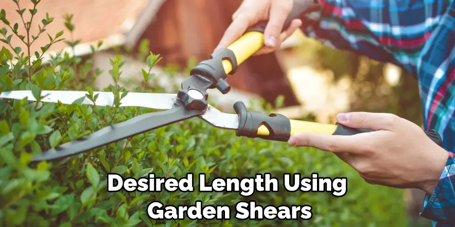 Desired Length Using Garden Shears
