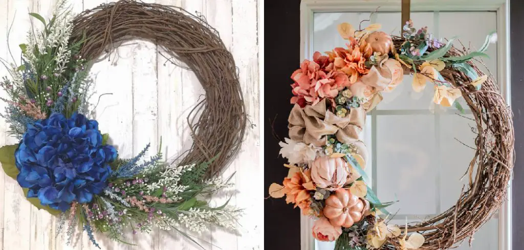 How to Make a Grapevine Wreath With Flowers