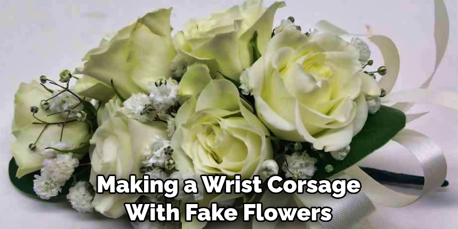 Making a Wrist Corsage With Fake Flowers