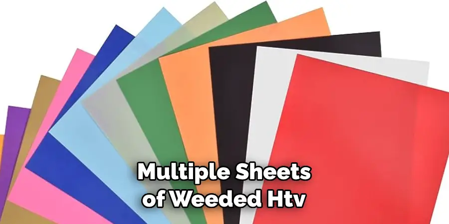 Multiple Sheets of Weeded Htv
