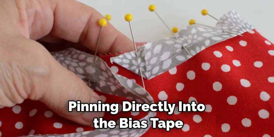 Pinning Directly Into the Bias Tape
