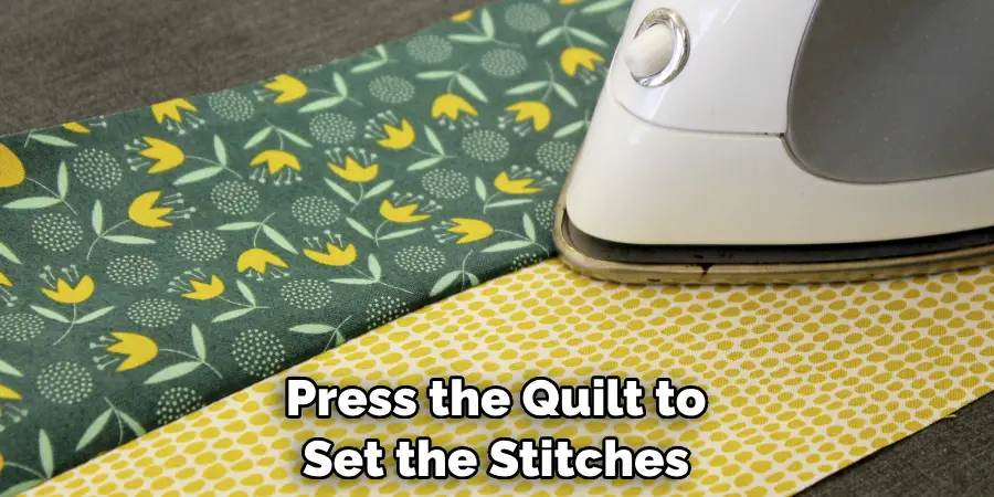 Press the Quilt to Set the Stitches