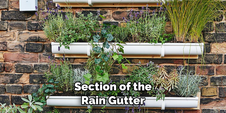 Section of the Rain Gutter