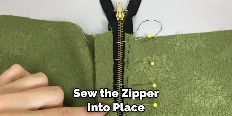 Sew the Zipper Into Place