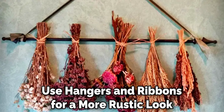 Use Hangers and Ribbons for a More Rustic Look
