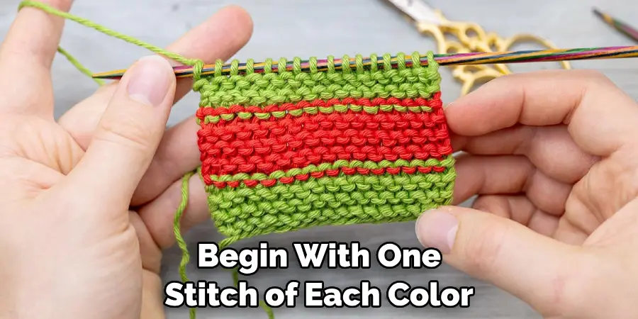 Begin With One Stitch of Each Color