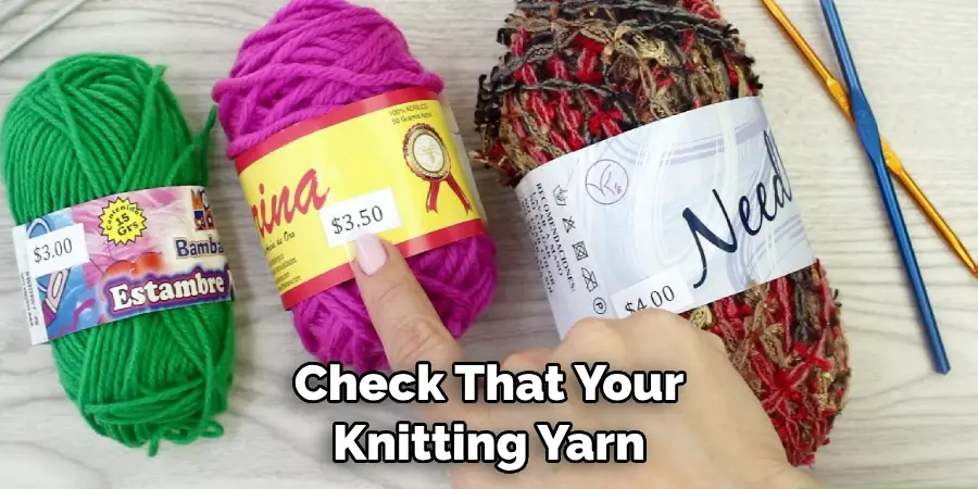 Check That Your Knitting Yarn