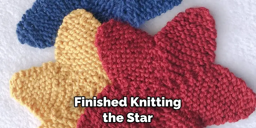 Finished Knitting the Star