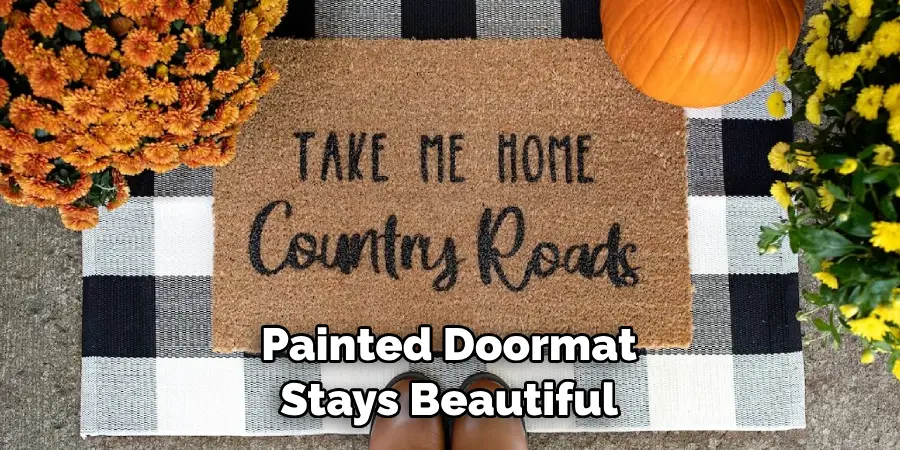 Painted Doormat Stays Beautiful