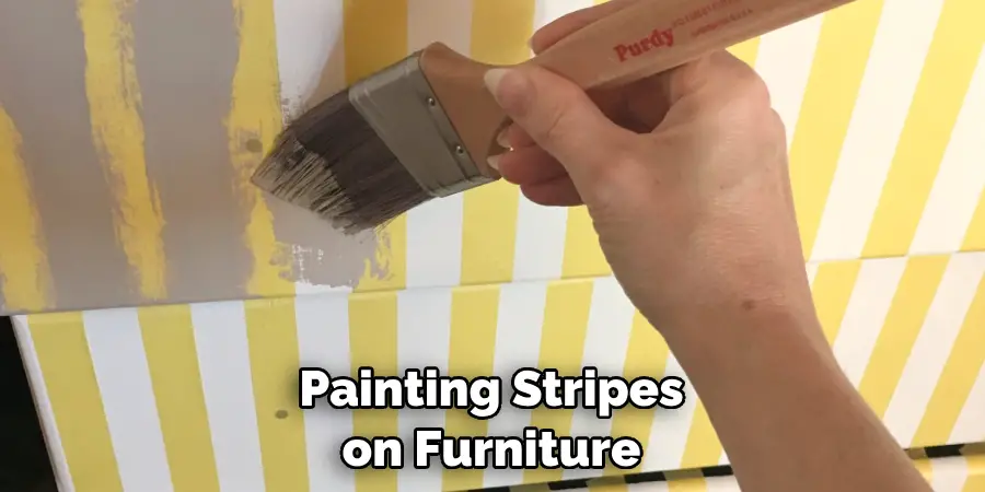 Painting Stripes on Furniture