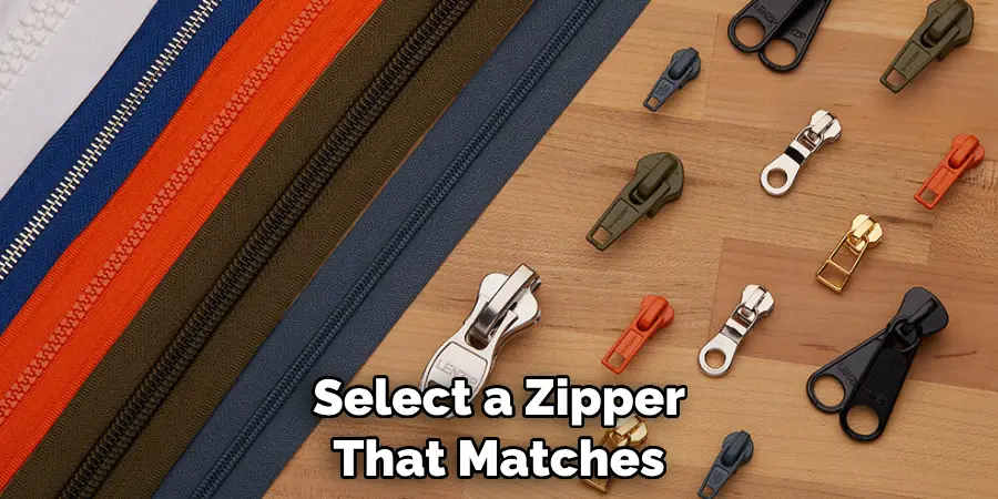 Select a Zipper That Matches