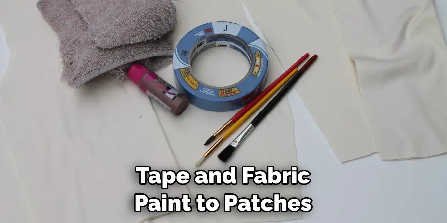 Tape and Fabric Paint to Patches