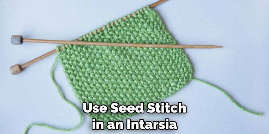 Use Seed Stitch in an Intarsia