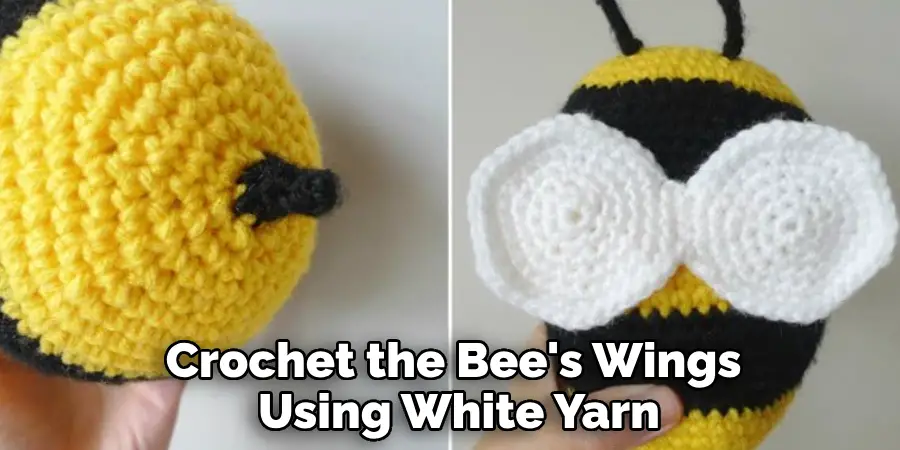 Crochet the Bee's Wings Using White Yarn