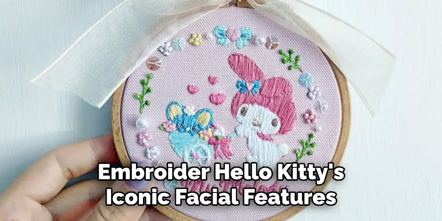Embroider Hello Kitty's Iconic Facial Features