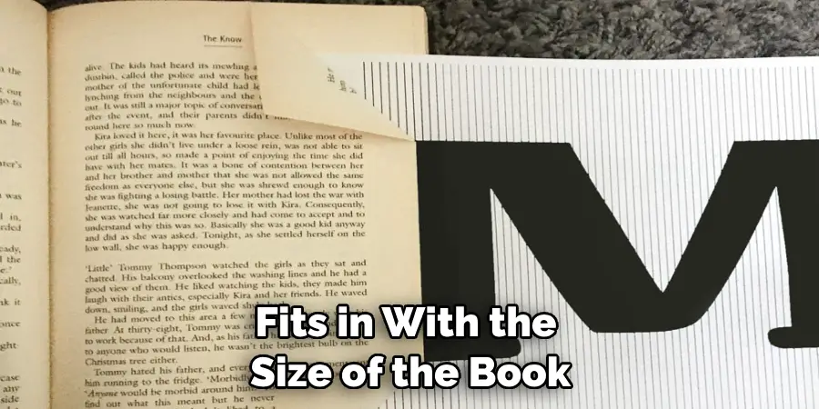 Fits in With the Size of the Book