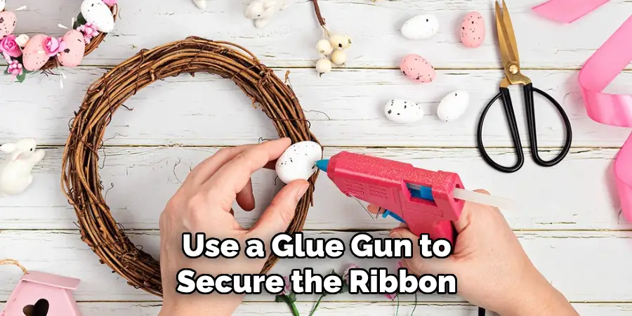 Use a Glue Gun to Secure the Ribbon