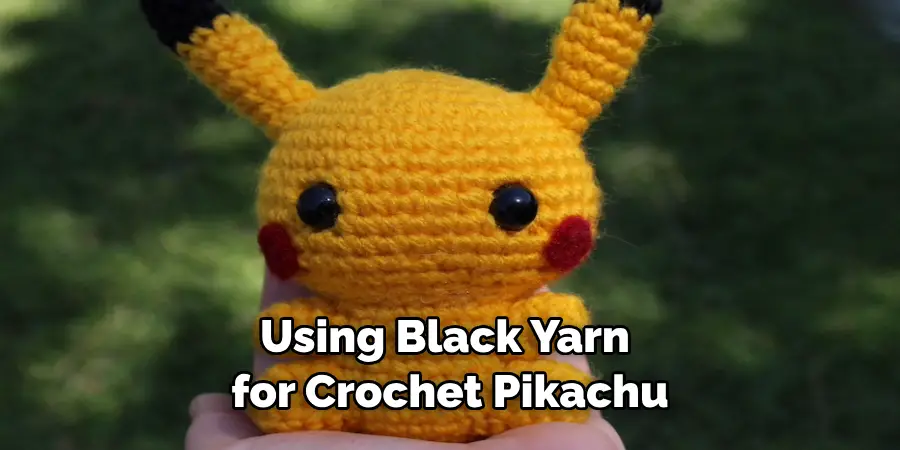 Using Black Yarn for Crochet Pikachu