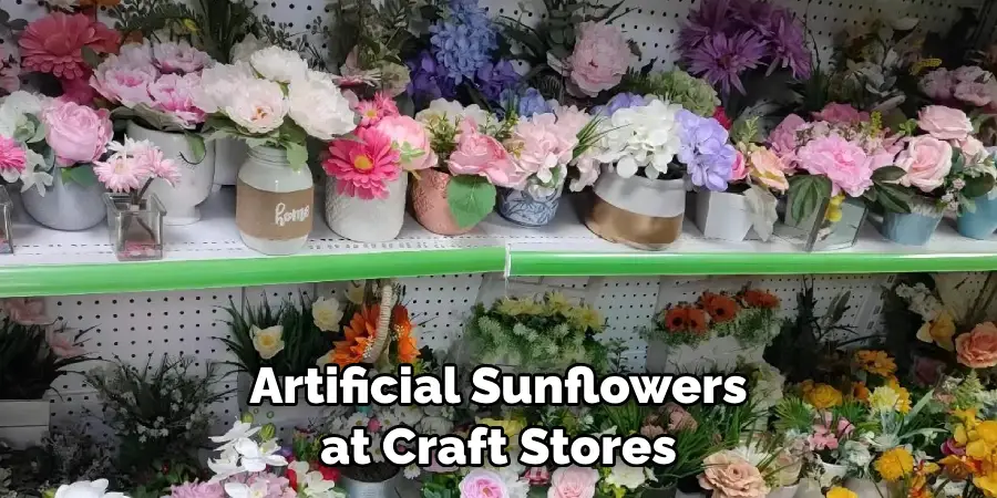 Artificial Sunflowers at Craft Stores 