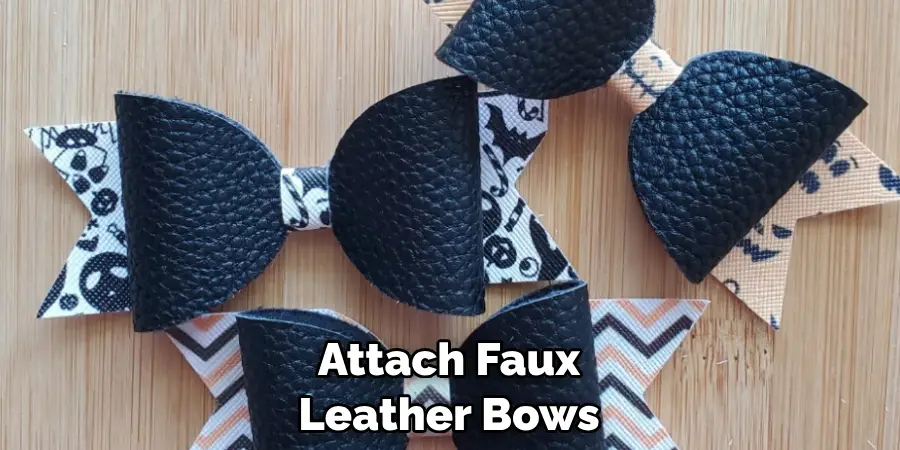 Attach Faux Leather Bows