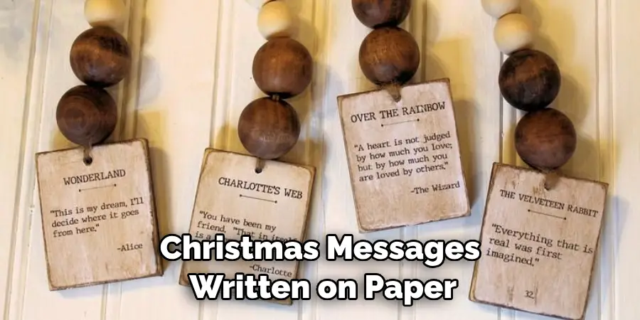 Christmas Messages Written on Paper