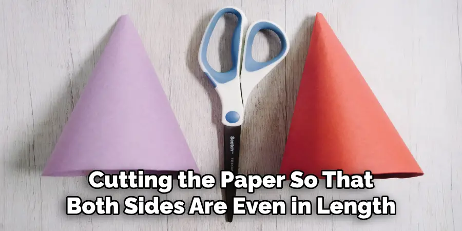 Cutting the Paper So That Both Sides Are Even in Length