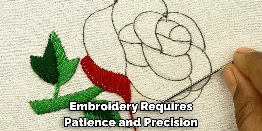 Embroidery Requires 
Patience and Precision