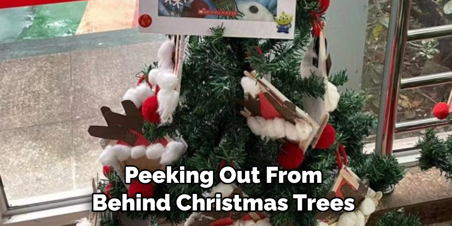 Peeking Out From Behind Christmas Trees 