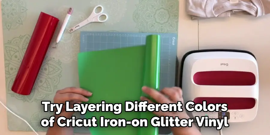 Try Layering Different Colors of Cricut Iron-on Glitter Vinyl