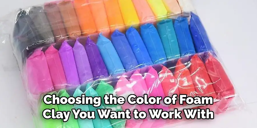 Choosing the Color of Foam Clay You Want to Work With