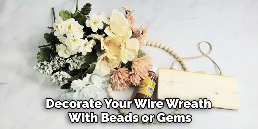 Decorate Your Wire Wreath With Beads or Gems