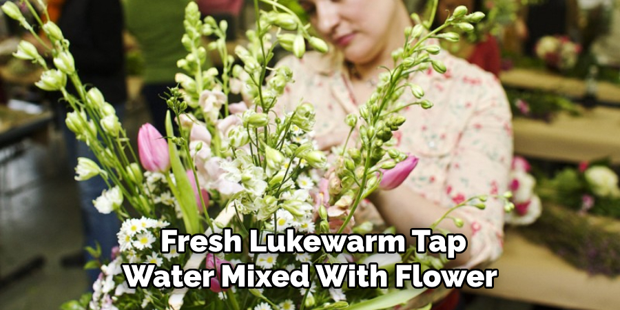  Fresh Lukewarm Tap Water Mixed With Flower