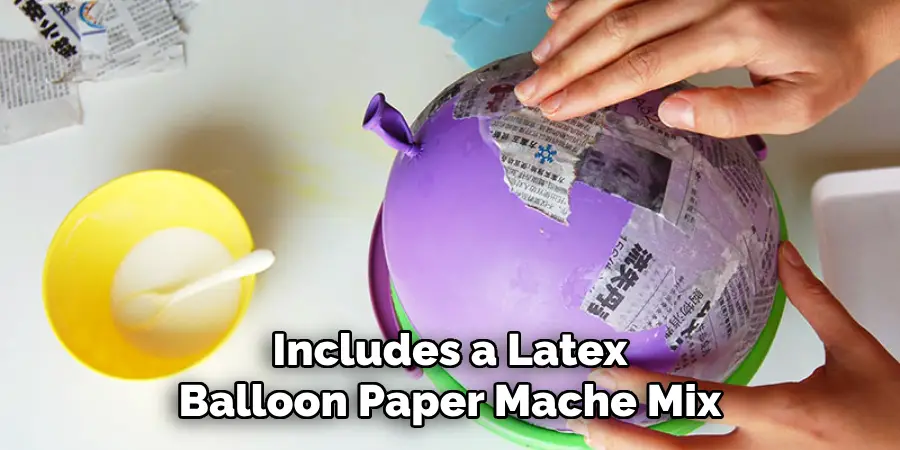 Includes a Latex Balloon Paper Mache Mix