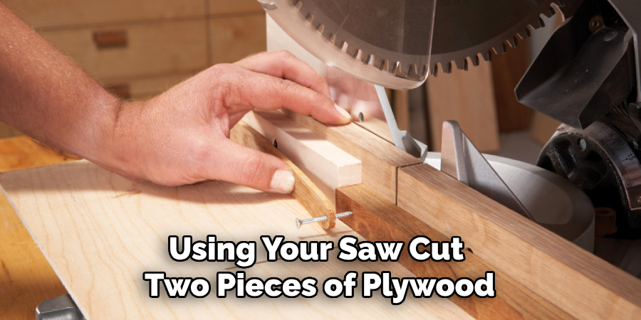 Using Your Saw Cut Two Pieces of Plywood