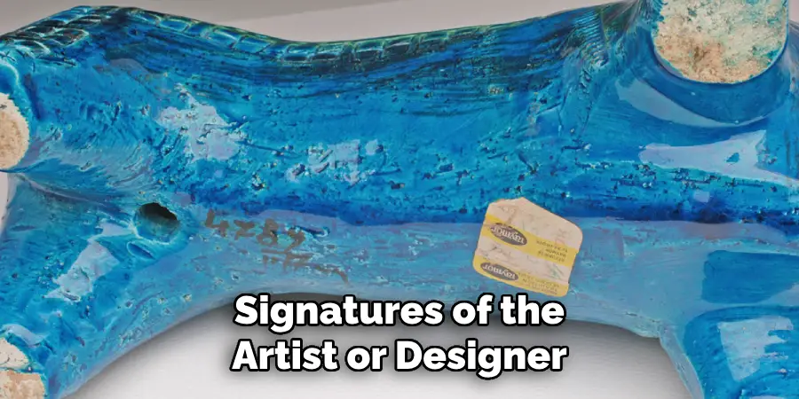 Signatures of the Artist or Designer
