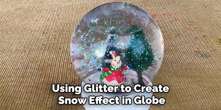 Using Glitter to Create Snow Effect in Globe