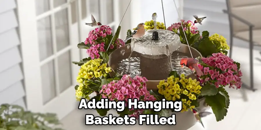 Adding Hanging Baskets Filled