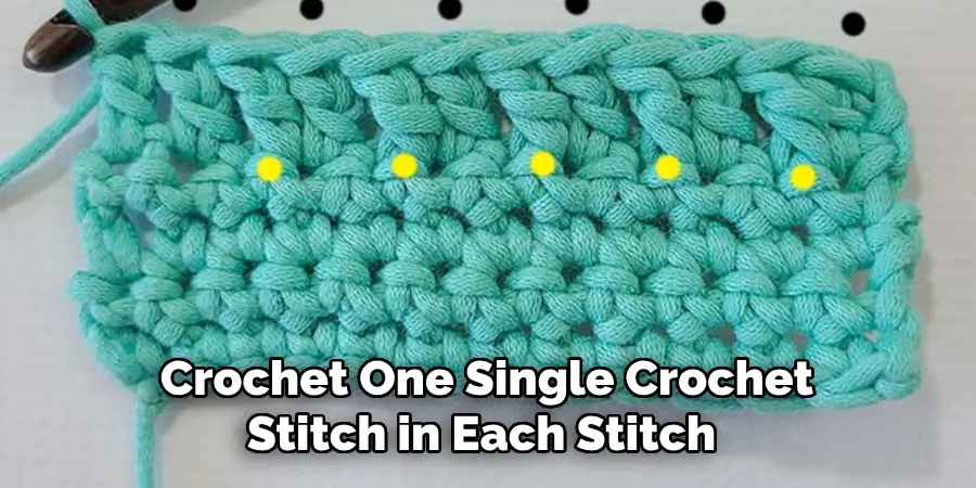 Crochet One Single Crochet Stitch in Each Stitch 